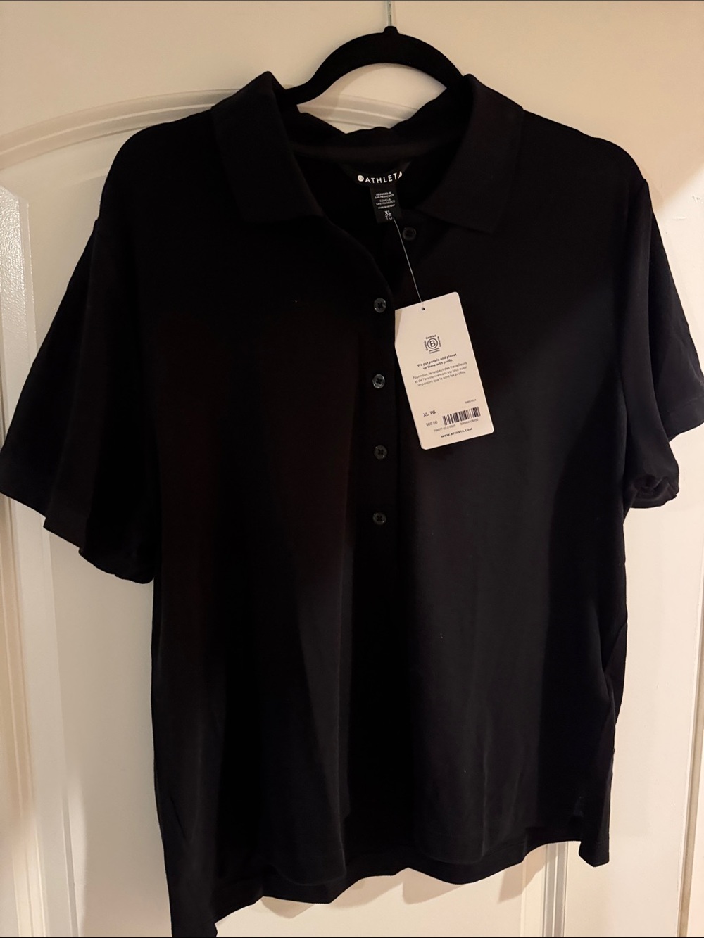 Athleta women's Black Polo Shirt